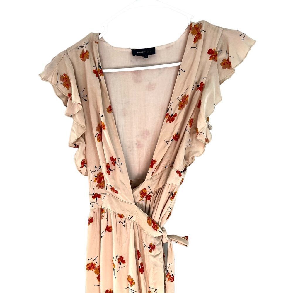 MAJORELLE Mistwood In Bloom Wrap Floral Midi Dress Small - Picture 3 of 8
